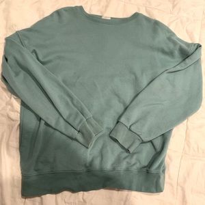 small green crewneck